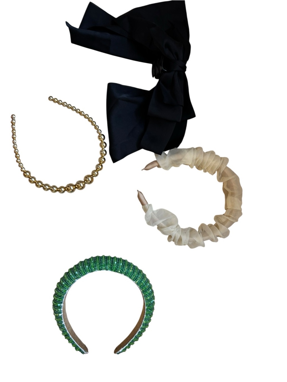 Assorted Women's Headbands and 1 Black Bow Hairclip